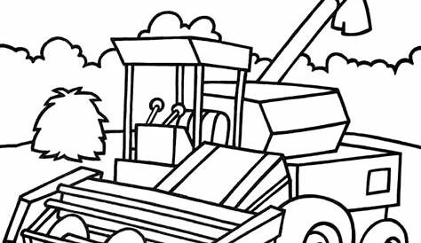 Combine Harvester coloring pages