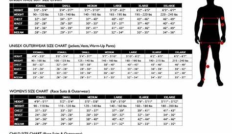 size chart for cross country skis