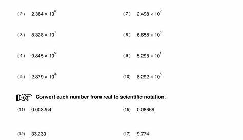 Scientific Notation Practice Worksheet