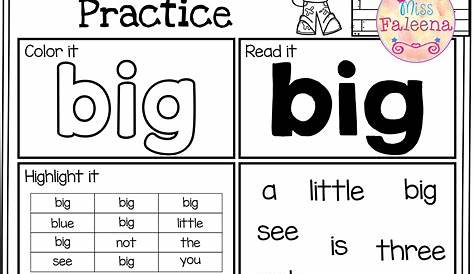 Sight Word Practice (Pre-Primer) Print & Digital | Google Slides