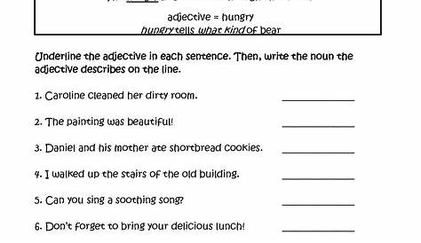 Adjectives Worksheet For Grade 4 Pdf – Letter Worksheets