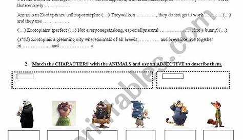 zootopia worksheet answer key pdf