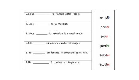 French present tense regular verbs practice | Teaching Resources