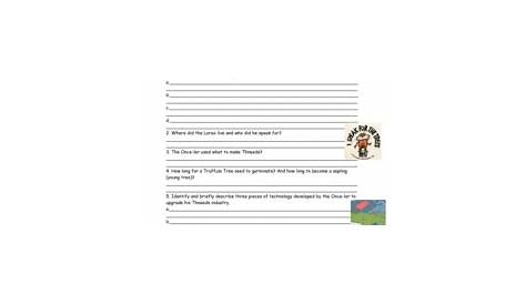 The Lorax Lesson Plans & Worksheets | Lesson Planet