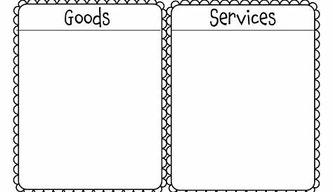 goods and services kindergarten worksheet