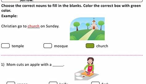 NOUNS (RECALL NOUNS) | Nouns, English worksheets for kids, Nouns worksheet