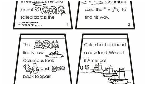 Kindergarten Christopher Columbus Worksheets