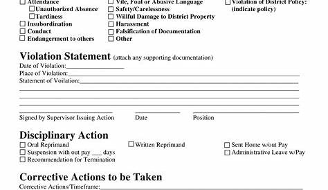 Disciplinary Action Form Examples - 9+ PDF, Word | Examples