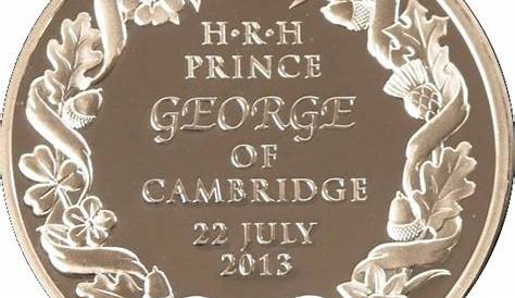 2013 HRH Prince George of Cambridge - The Royal Baby Silver Coin with Ruby Birthstone - * Tokens