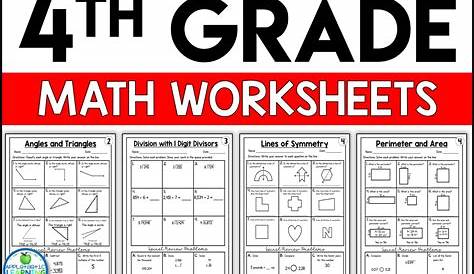 4th Grade Math Worksheets Free and Printable - Appletastic Learning