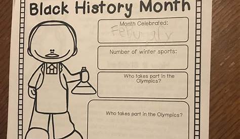 black history facts worksheet