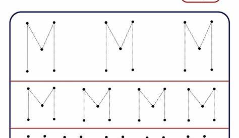 Letter M Worksheet Tracing - Dot to Dot Name Tracing Website