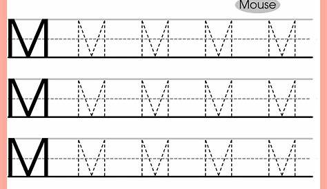 trace letters m and m worksheet