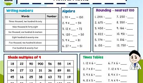 grade 4 math worksheets -