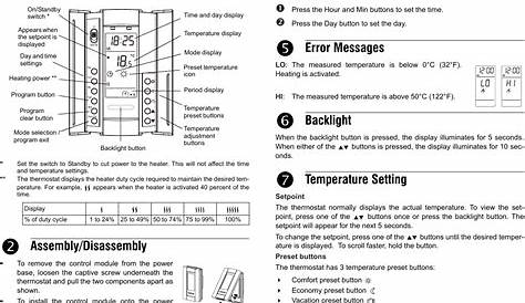 instruction manual for honeywell thermostat
