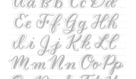 Letras del alfabeto para impresión, Moldes de letras cursiva, Tipos de