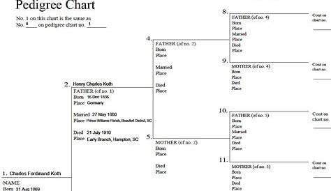 How to Fill Out a Genealogy Pedigree Chart
