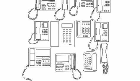 Telephone plan with different design with electric view dwg file - Cadbull