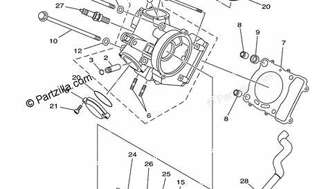 Yamaha Side by Side 2007 OEM Parts Diagram for Cylinder Head