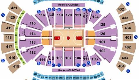 Toyota Center Seating Chart + Rows, Seat Numbers and Club Seats