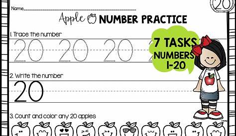 Numbers 1-20 Handwriting and Counting | Apple Fun | Distance Learning