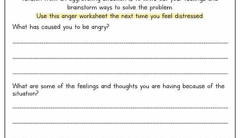 19 Best Images of Anger Worksheets For Adults Anger Management Skills
