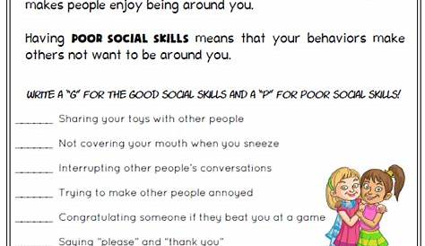 Social skills worksheets for kids and teens – Artofit
