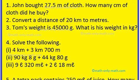 measurement worksheets grade 5