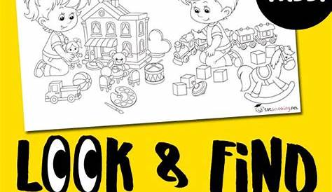 Look & Find Coloring Pages | Printable activities for kids, Preschool