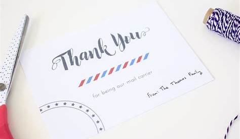 thank you mail carrier printable