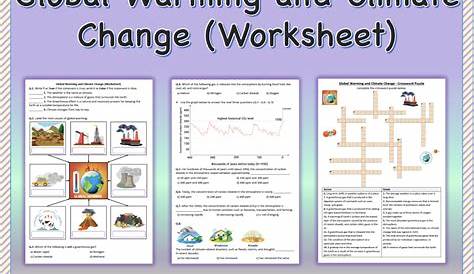 Global Warming and Climate Change - Worksheet | Printable and Distance