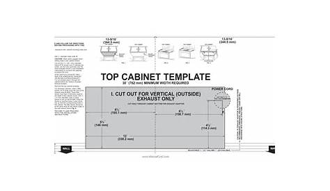GE PNM9216SKSS | Installation Template Top Cabinet
