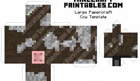 Cow - Printable Minecraft Cow Papercraft Template