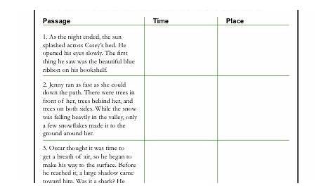 Story Elements Worksheet: What’s the Setting?