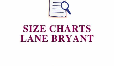 size chart lane bryant