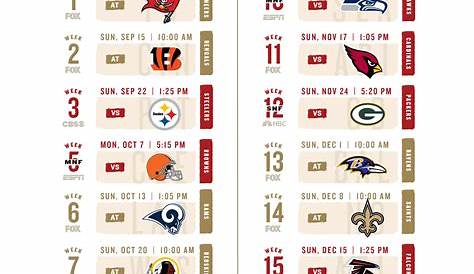 Free Nfl Schedule Printable | Calendar Printables Free Blank