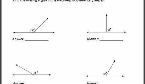 geometry angle relationships worksheets answer key