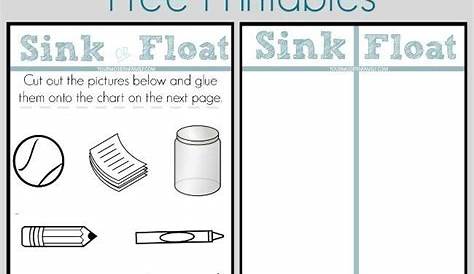 float and sink worksheet for kindergarten