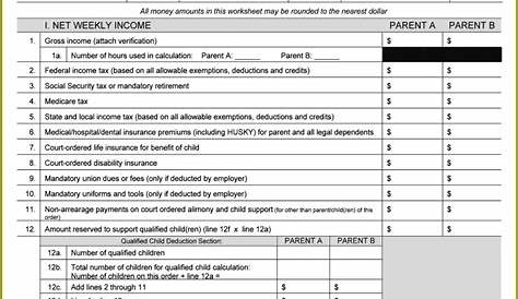 florida child support guidelines worksheet