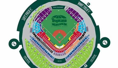 seat number tropicana field seating chart with rows