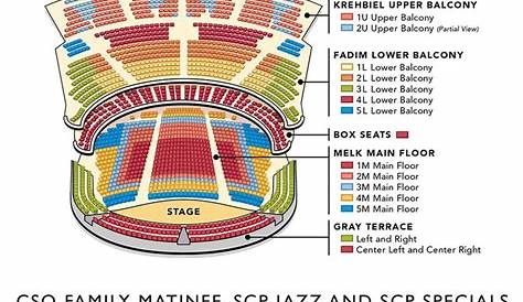 Symphony Center Seating Charts | Seating charts, Chicago symphony