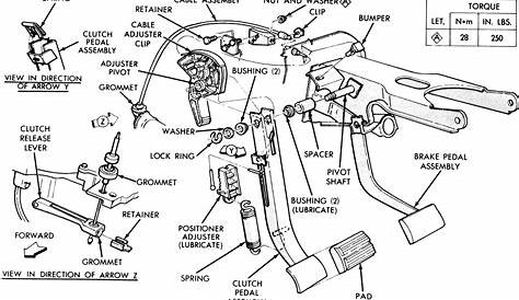 1995 ford f150 clutch pedal assembly diagram