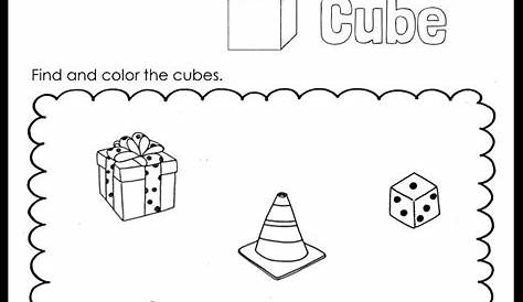 Kindergarten Math 3D Shapes Worksheets and Activities