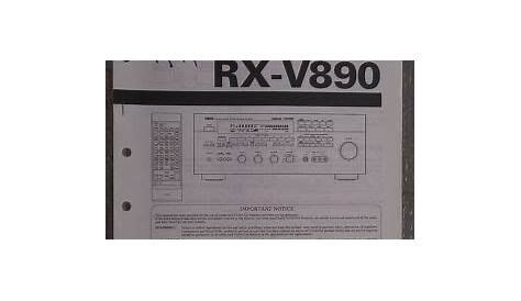 yamaha rx v890 owner's manual