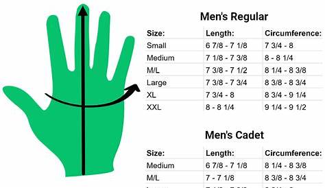 junior golf glove size chart