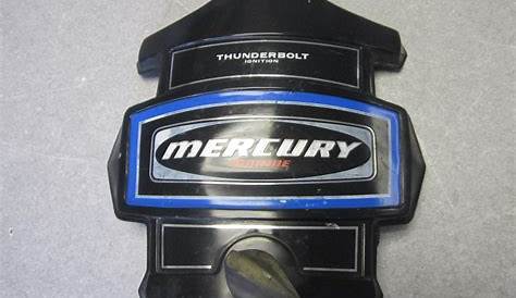Mercury Outboard Thunderbolt Ignition Blue Decal Black Front Cowl Cover