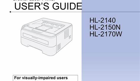 Brother HL-2150N, HL-2170W, LASER PRINTER HL-2140 User Manual | Manualzz