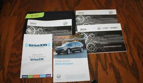 2016 Buick Enclave owners manual with navigation manual and case