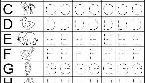 Pre K Alphabet Tracing Worksheets | AlphabetWorksheetsFree.com