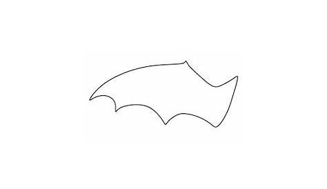 Bat wing pattern. Use the printable outline for crafts, creating